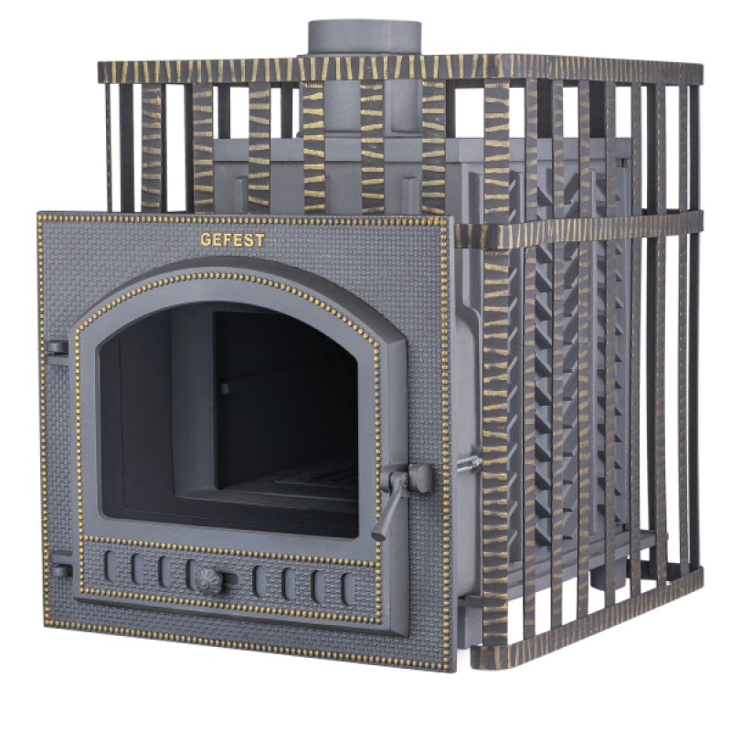 Saunová kamna na dřevo - Gefest GFS ZK 45 (M) v mřížce