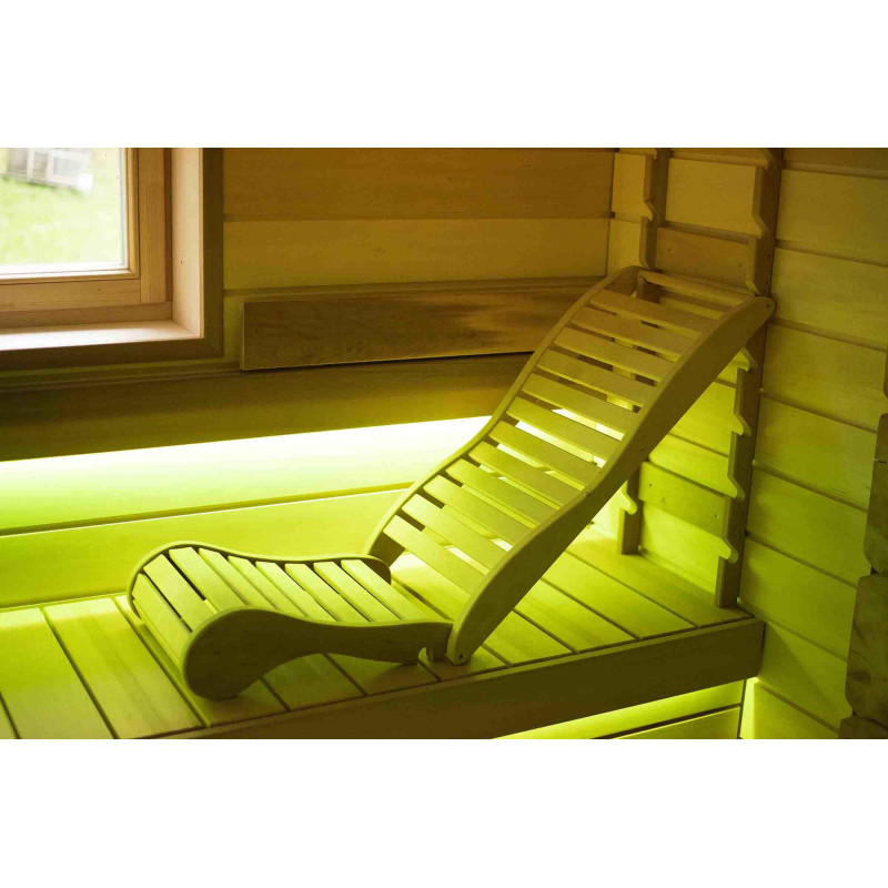 Relaxační lůžko pro saunu, abachi