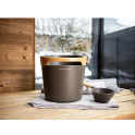 Sada saunového kbelíku a naběračky HARVIA Helmi, tmavě hnědá - 3