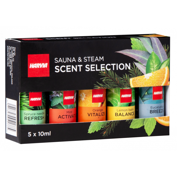 Sada vůní do sauny HARVIA, 5 x 10 ml