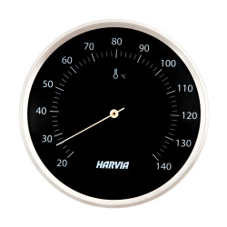 Teploměr do sauny HARVIA, kulatý, černý, průměr 160 mm, SAC90200 