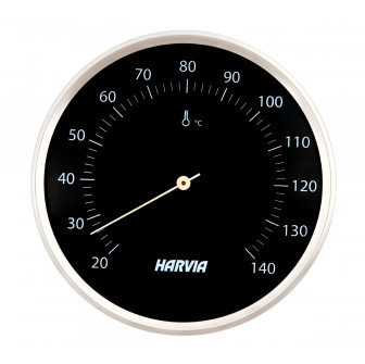 Teploměr do sauny HARVIA, kulatý, černý, průměr 160 mm, SAC90200