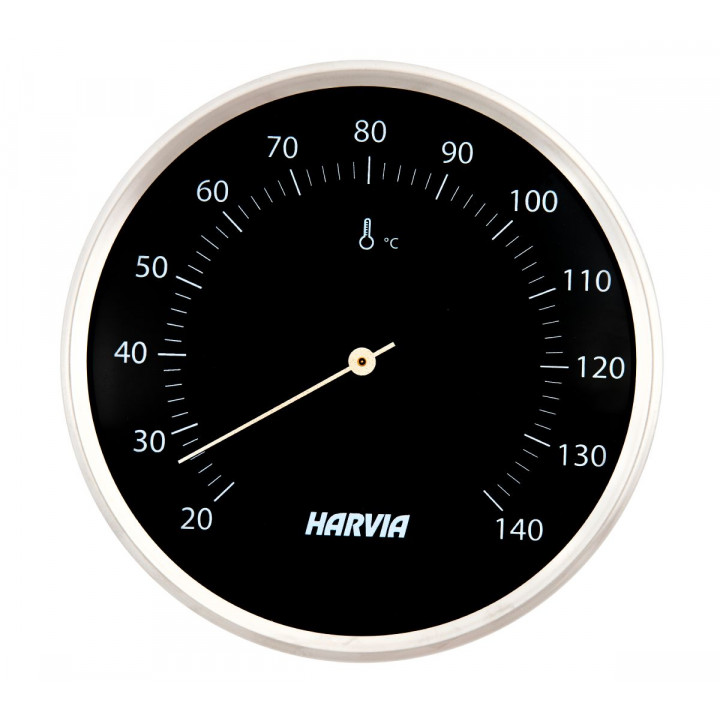 Teploměr do sauny HARVIA, kulatý, černý, průměr 160 mm, SAC90200
