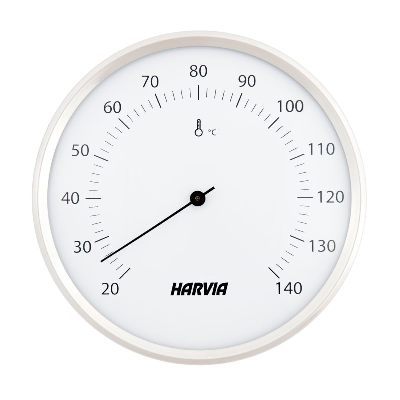 Teploměr do sauny HARVIA, kulatý, bílý, průměr 160 mm, SAC90201