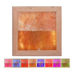Himalájské solné světlo LED RGB, dřevo černé olše 