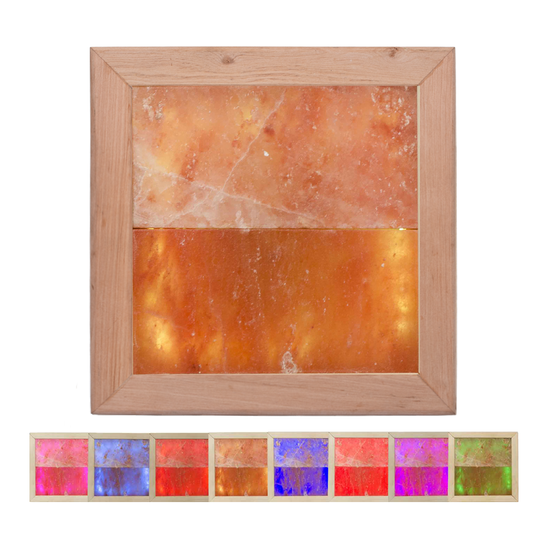 Himalájské solné světlo LED RGB, dřevo černé olše