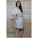 Ručně vyrobený lněný župan - kimono - 1 Ručně vyrobený lněný župan - kimono - 1