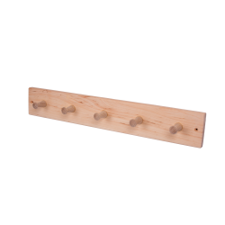 Dřevěný věšák z olše s 5 háčky 