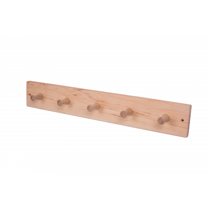 Dřevěný věšák s 5 háčky