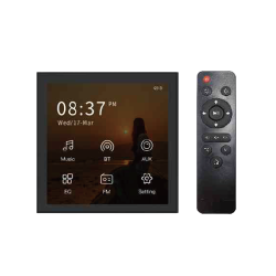 Dotykový displej, nástěnný zesilovač BT, domácí stereo audio zesilovač B4, černý 