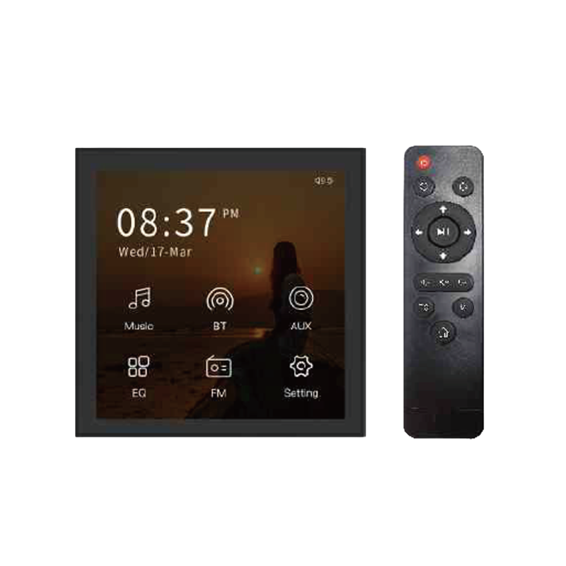 Dotykový displej, nástěnný zesilovač BT, domácí stereo audio zesilovač B4, černý