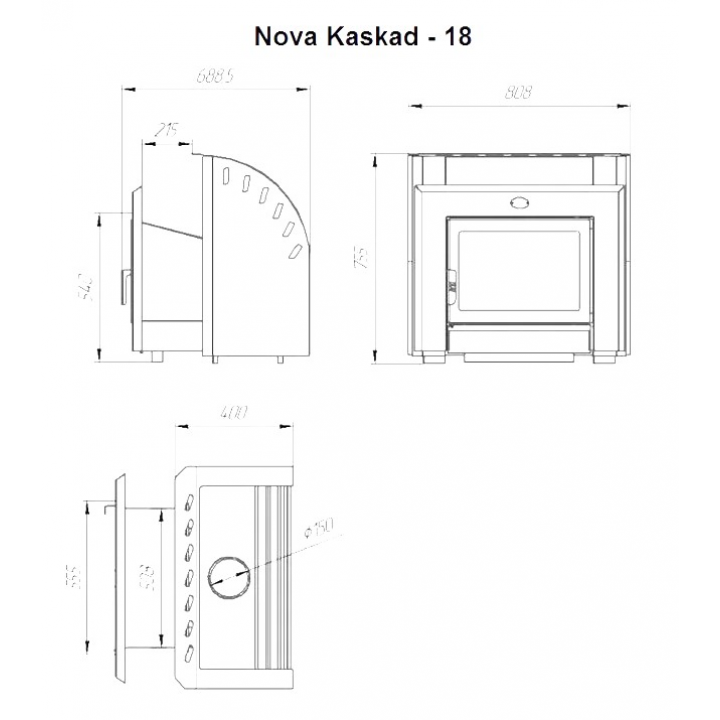 Saunová kamna na dřevo - NOVA KASKAD 18