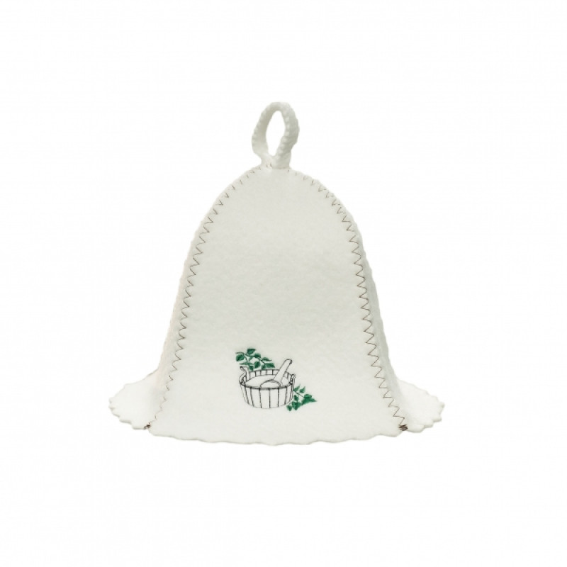 Klobouk do sauny - kbelík s naběračkou