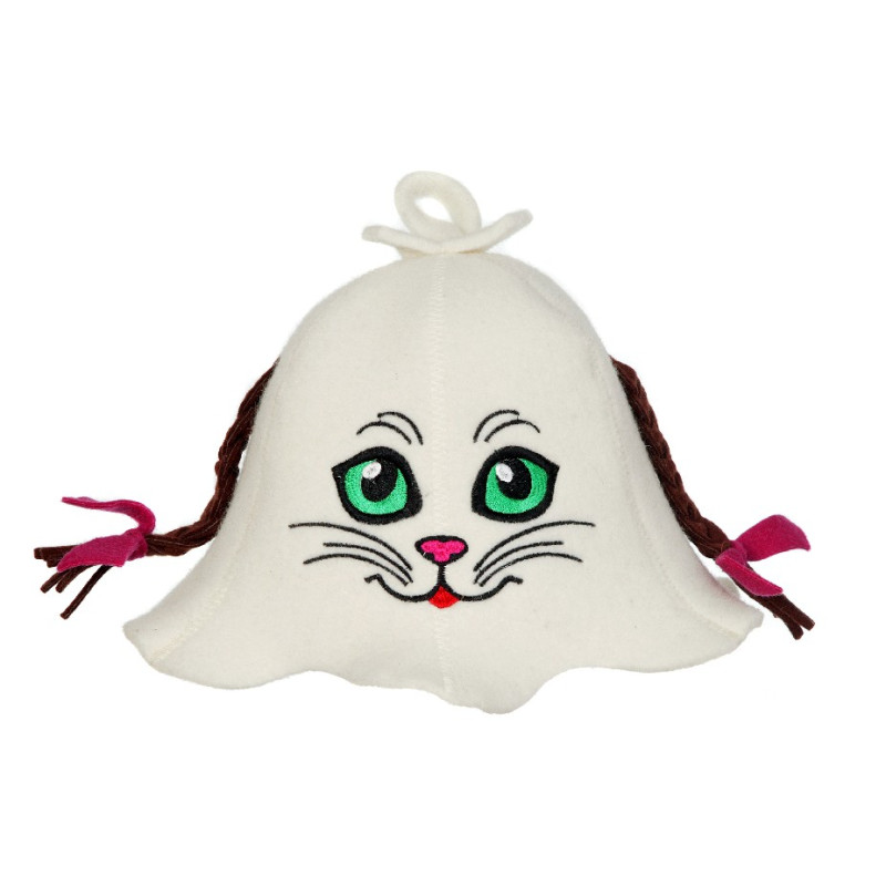 Klobouk do sauny - Kočka s copánky