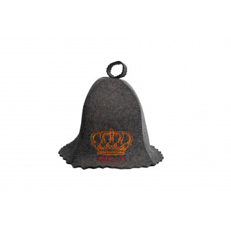 Klobouk do sauny - QUEEN, šedý