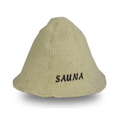 Klobouk do sauny - SAUNA, bílá, vlněná 
