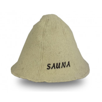 Klobouk do sauny - SAUNA, bílá, vlněná