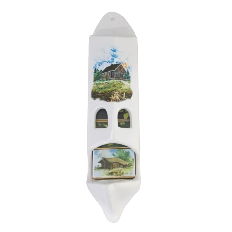 Keramický držák krabičky na zápalky s 5 krabičkami