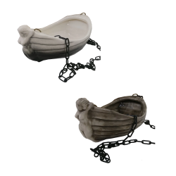 Keramická nádobka na vůně - loďka s dívkou 