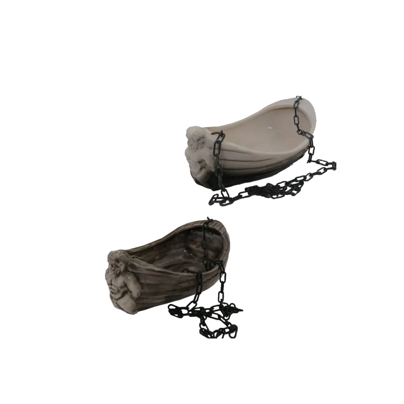 Keramická nádoba na vůně - loďka s Poseidónem