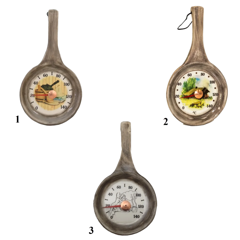 Keramický saunový teploměr - pánev