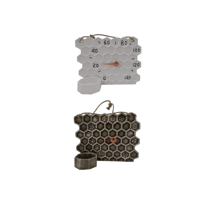 Keramický teploměr do sauny - voštinový