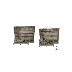 Keramický teploměr do sauny - malý sud na vůně 