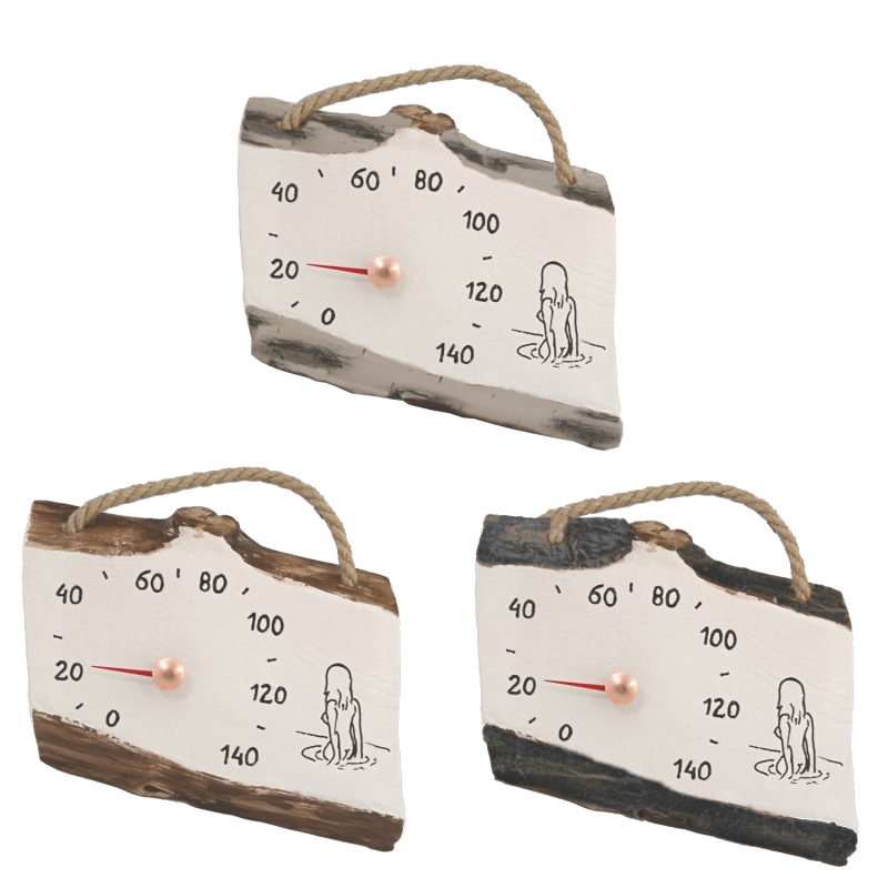 Keramický saunový teploměr - dívka ve vodě