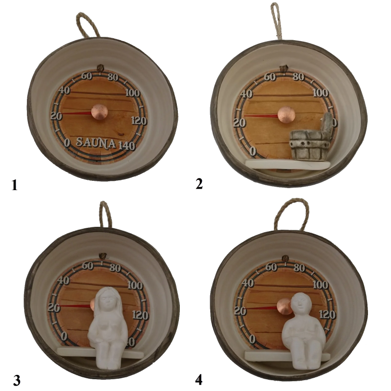 Keramický saunový teploměr - sud