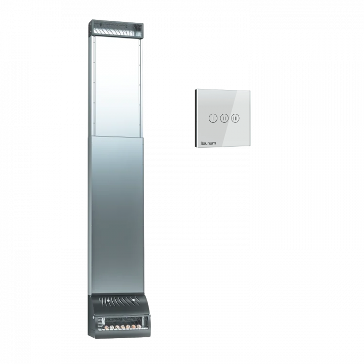 Ovládání teploty pro saunu SAUNUM Base S Solution, bílý ovládací panel