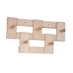 Věšák z lipového dřeva s 5 háčky 