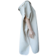Lněný pončo ručník s kapucí