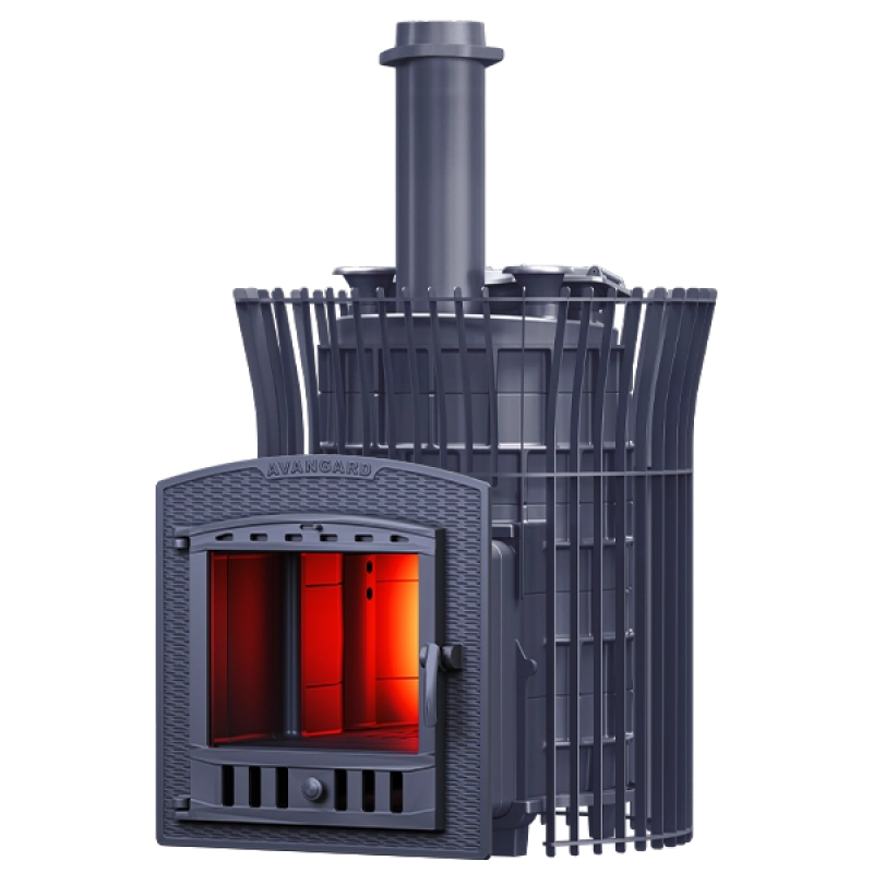 Saunová kamna na dřevo GEFEST - Avangard ZK Uragan 25 (P2) v tulipánovém rastru