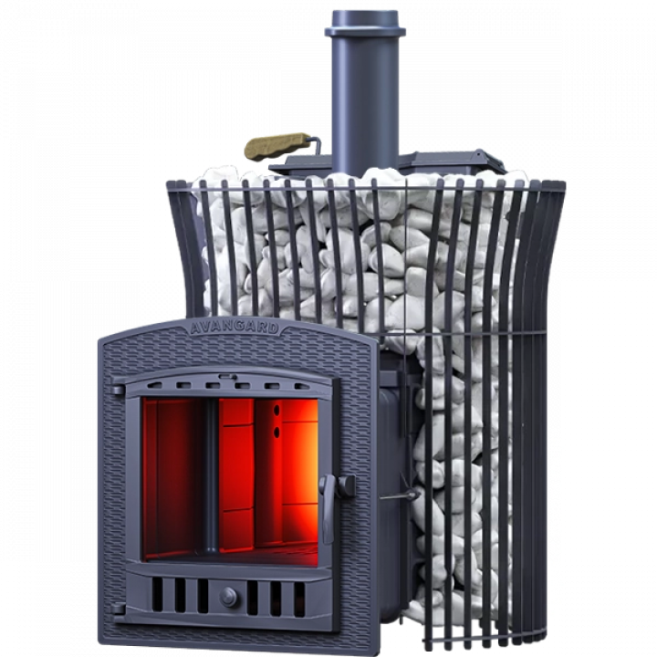 Saunová kamna na dřevo GEFEST - Avangard ZK Uragan 25 (P2) v tulipánovém rastru