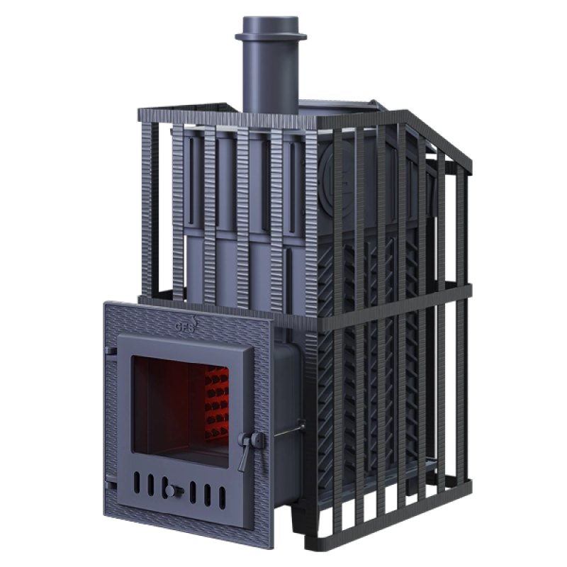 Saunová kamna na dřevo GEFEST - GFS ZK Uragan 18 (M) v mřížce