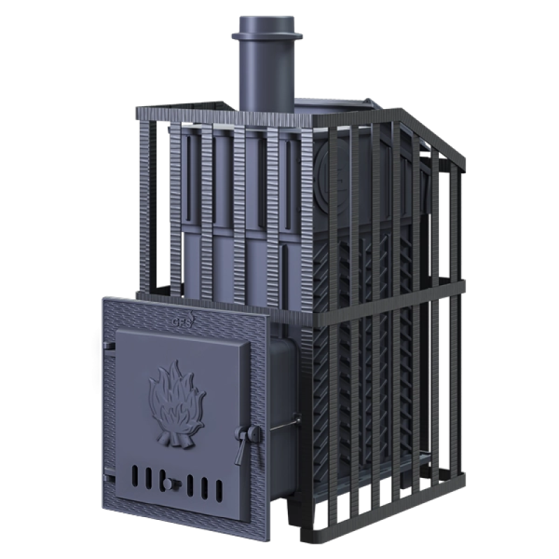 Saunová kamna na dřevo GEFEST - GFS ZK Uragan 25 v mřížce