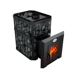 Saunová kamna na dřevo - NOVA KLASSIK 18 se sítí, prosklené dveře 