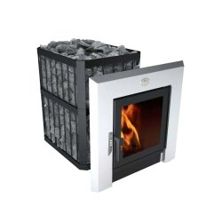 Saunová kamna na dřevo - NOVA PANORAMA 26 se sítí 