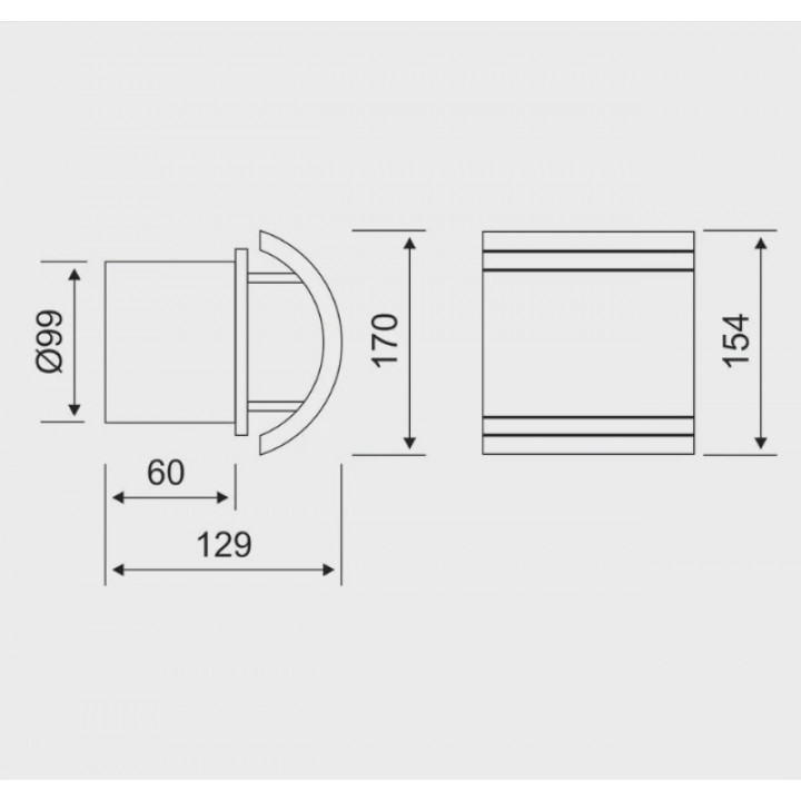 Saunový ventilátor MM-S se zpětným ventilem a zakřiveným povrchem dřeva d/100mm