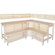 Modulární saunové lavice s designem „Sun Corner“ 2114 × 2696 mm