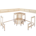 Modulární saunové lavice s designem „Sun Corner“ 2114 × 2696 mm - 2
