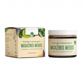 Medová masážní směs s esenciálními oleji z bergamotu, levandule a rozmarýnu, 250 g