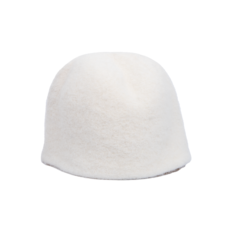 Klobouk do sauny - Bílý, vlněný