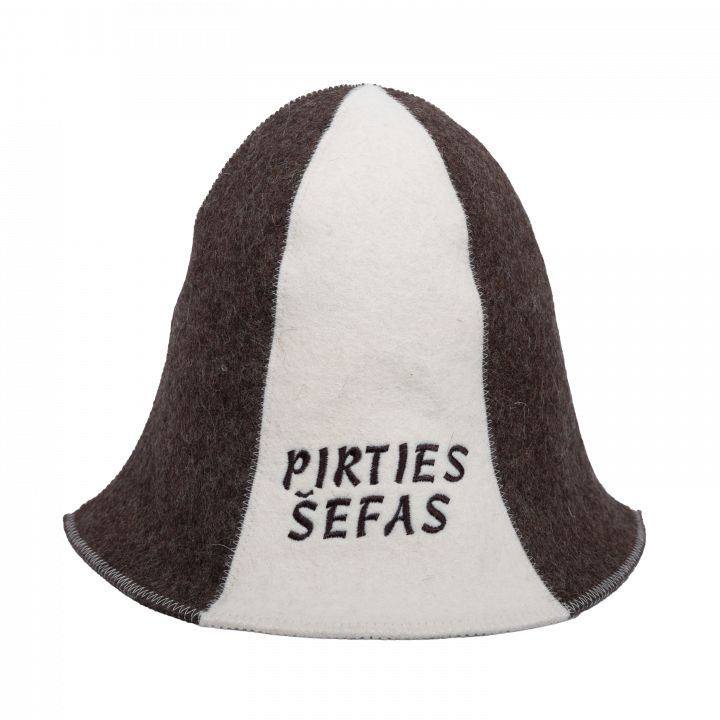 Klobouk do sauny - PIRTIES ŠEFAS, pruhovaný