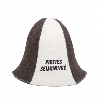 Klobouk do sauny - PIRTIES ŠEIMININKĖ, pruhovaný