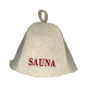 Saunová čepice - Sauna, s červeným písmem