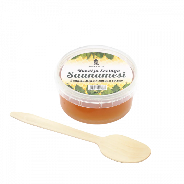 Saunový med s mátovým extraktem a solí, 200g