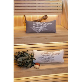 Saunový polštář, šedavě hnědý 