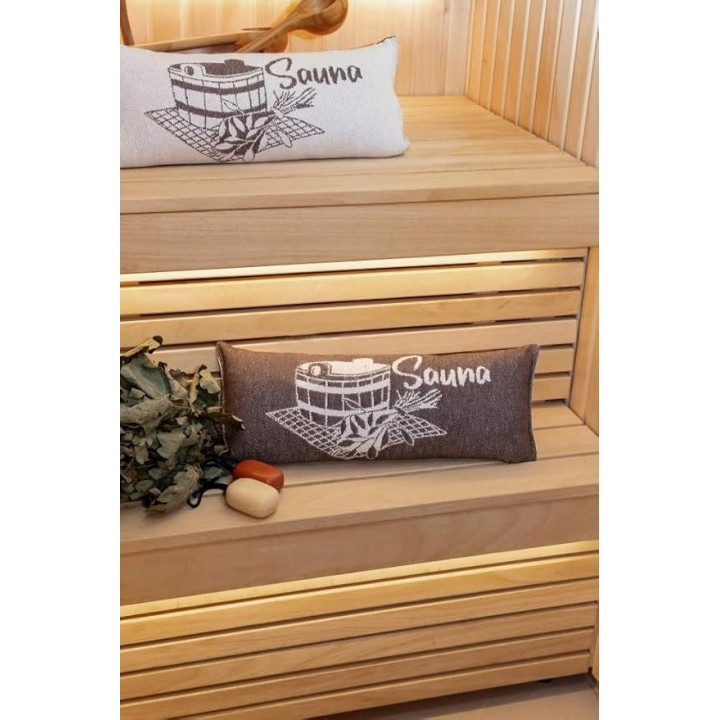 Saunový polštář, hnědý