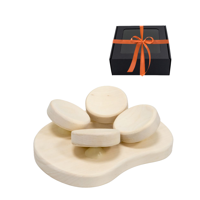 Saunový polštář do sauny, v dárkové krabičce, osikové dřevo